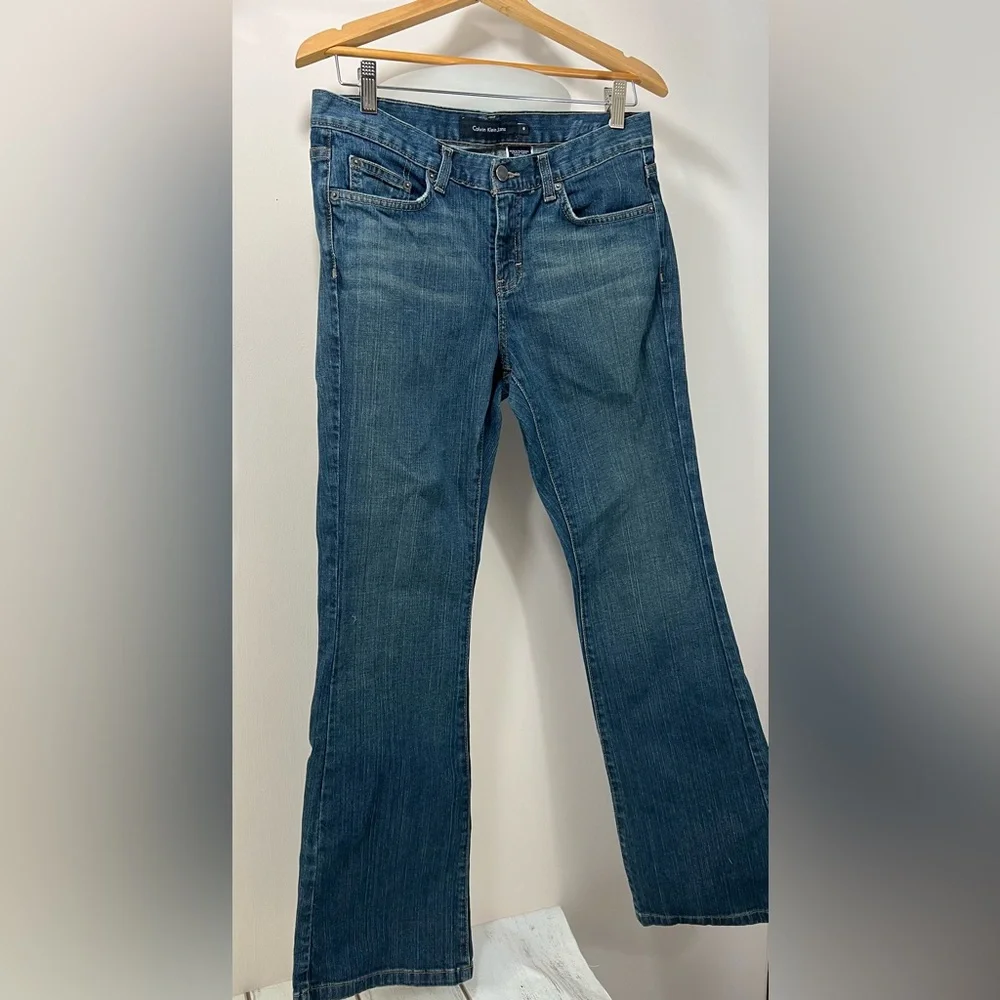 Calvin Klein Women's Flare Jeans Size 6 Boot Cut Wide Leg - Picture 4 of 12